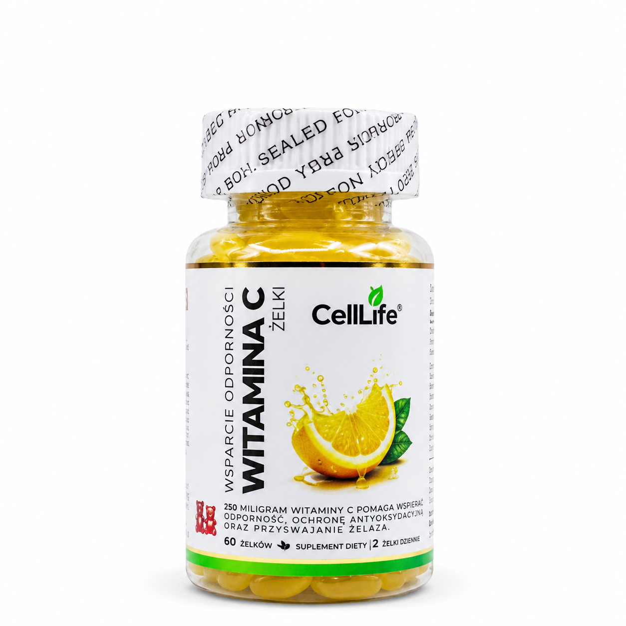 Suplement diety Cell-Life WITAMINA C w ŻELKACH wsparcie odporności 60 sztuk