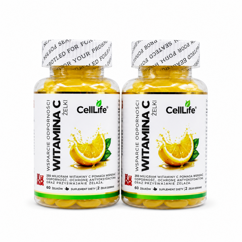 Suplement diety Cell-Life WITAMINA C w ŻELKACH 2szt odporność - 120 sztuk