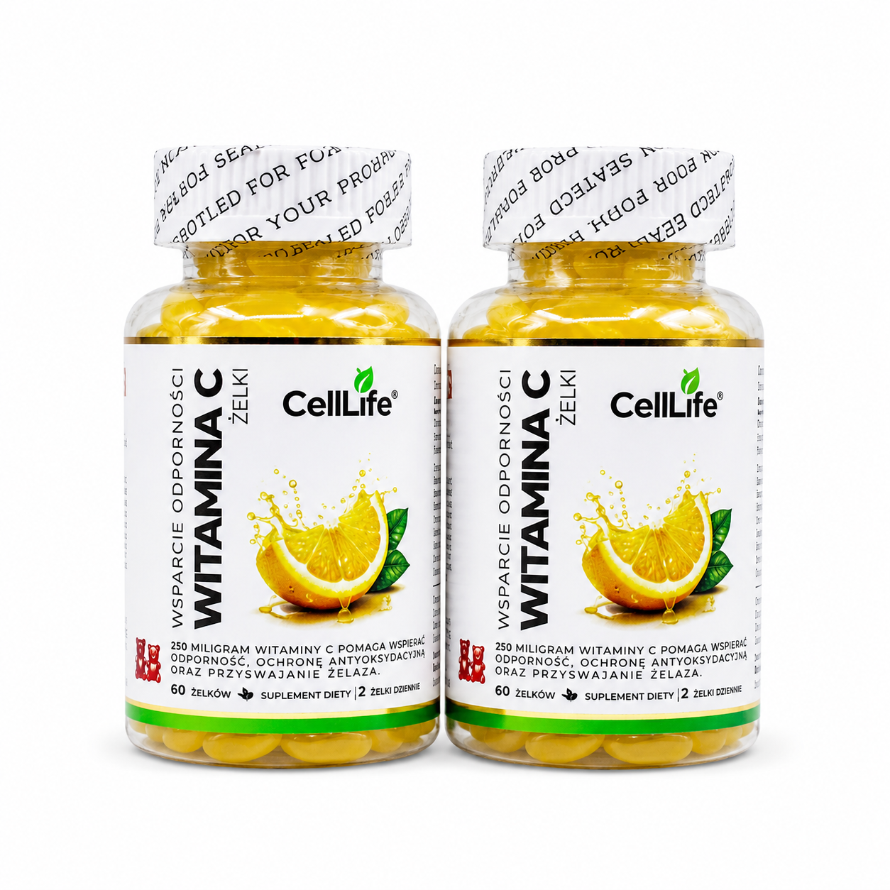 Suplement diety Cell-Life WITAMINA C w ŻELKACH 2szt odporność - 120 sztuk