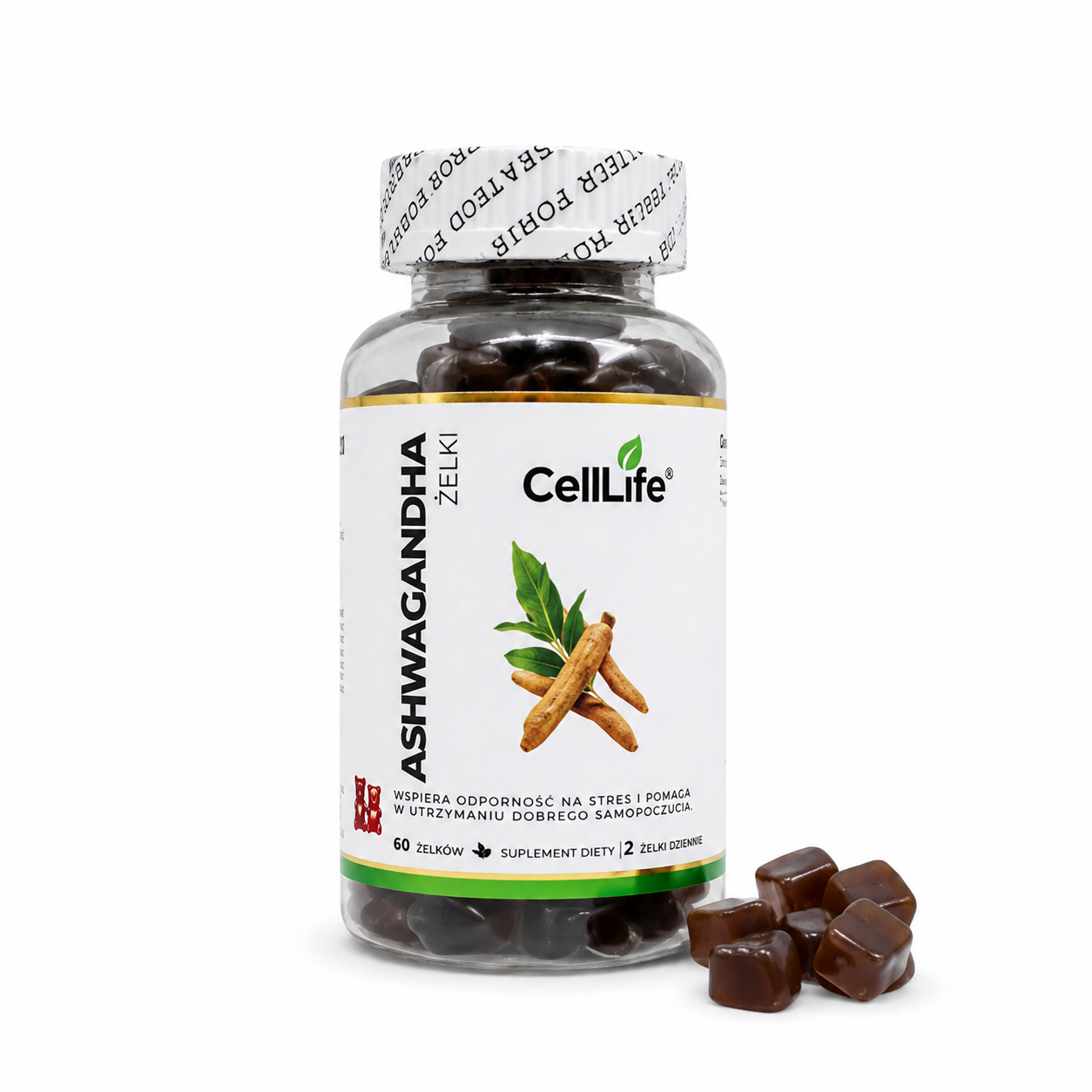 Suplement diety ASHWAGANDHA energia i koncentracja 60 żelków Cell-Life